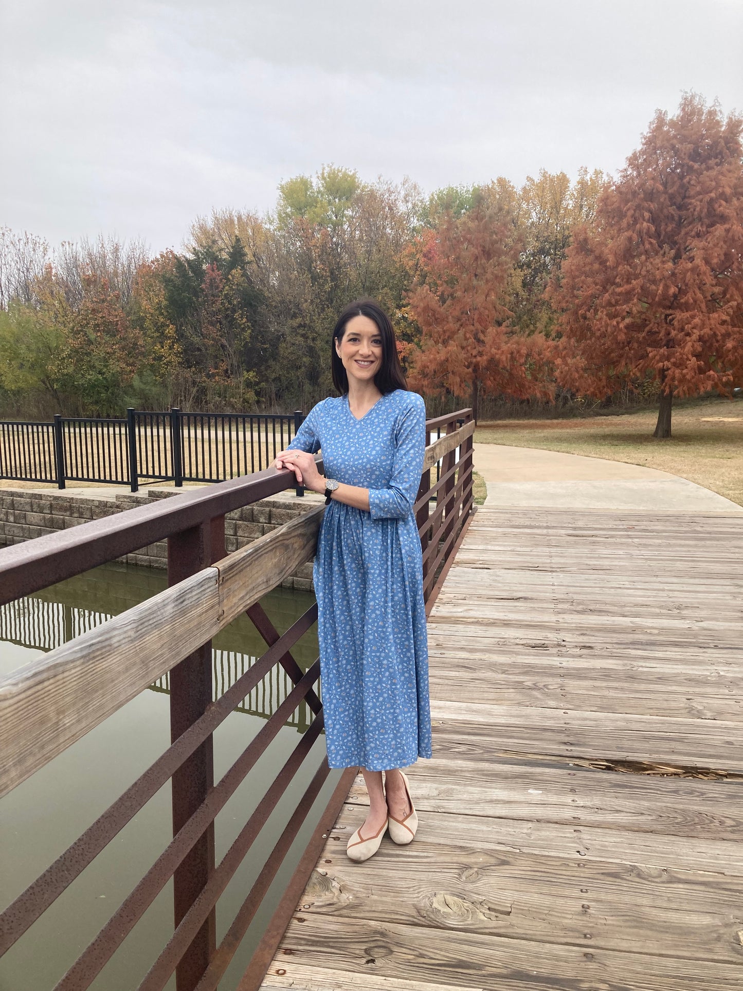 Sky Blue Breeze Nursing Dress - In Stock
