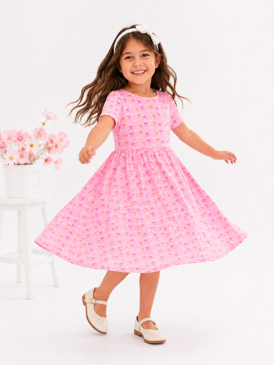 Bow Pretty Cotton Girl Dress