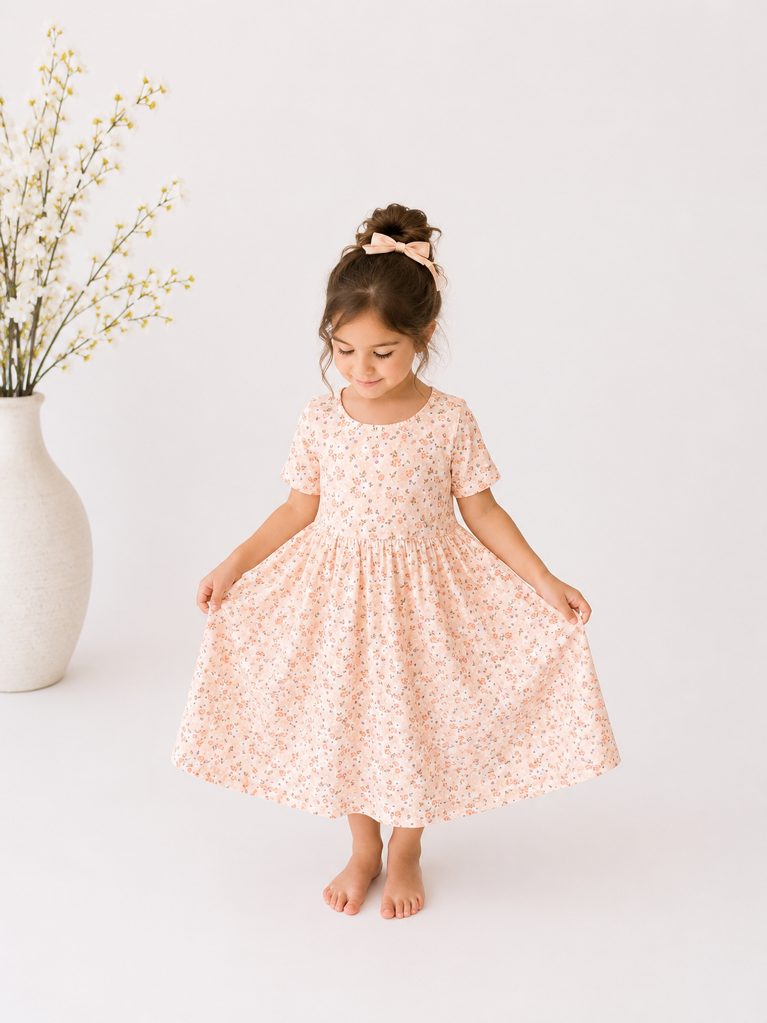 Peaches & Cream Cotton Girl Dress