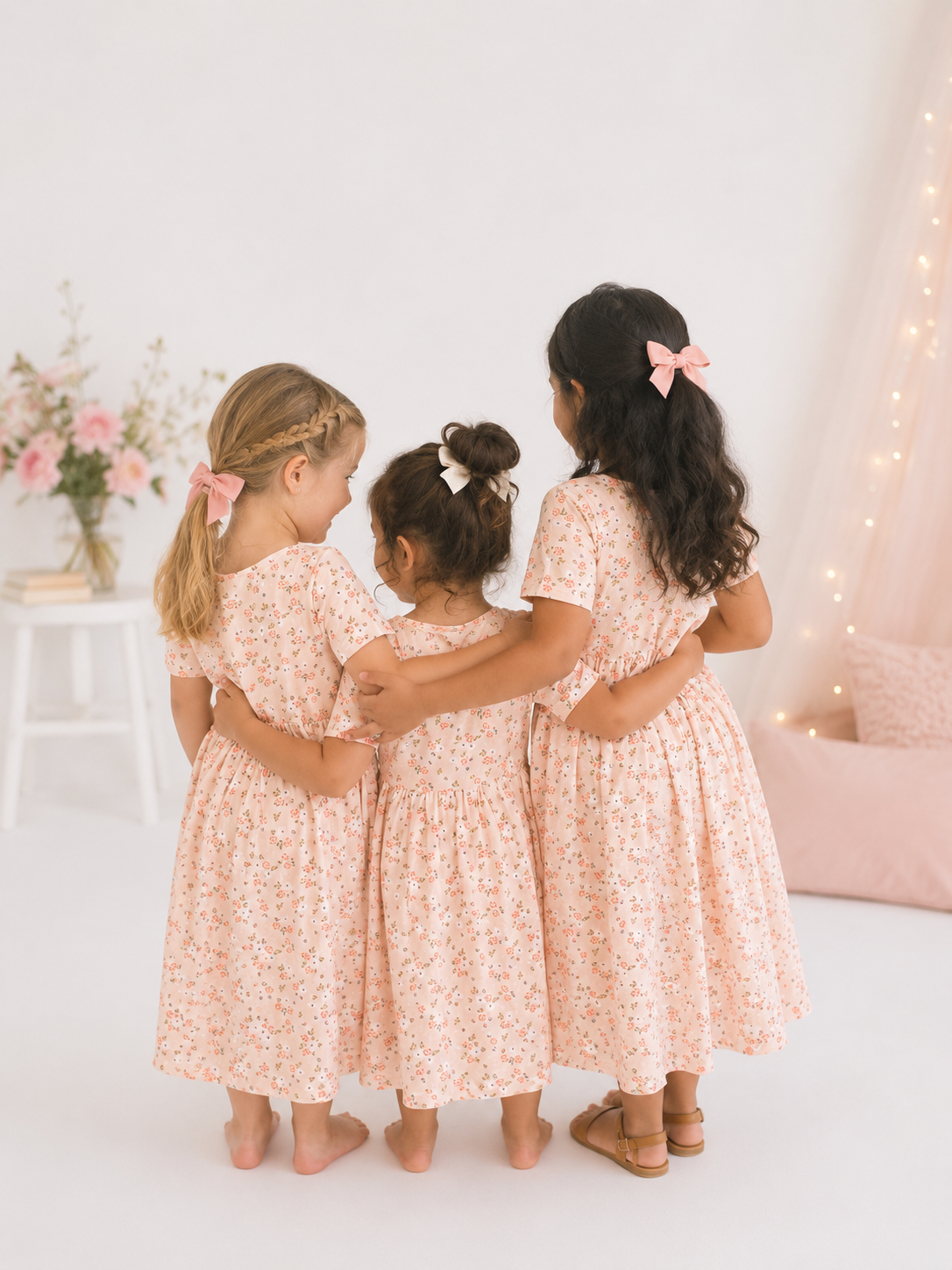 Peaches & Cream Cotton Girl Dress