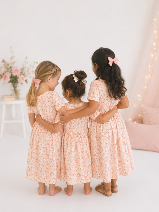 Peaches & Cream Cotton Girl Dress