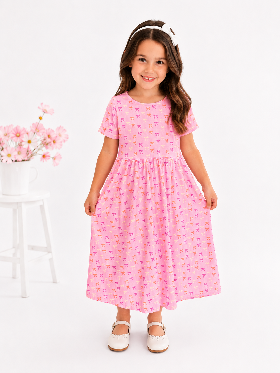 Bow Pretty Cotton Girl Dress