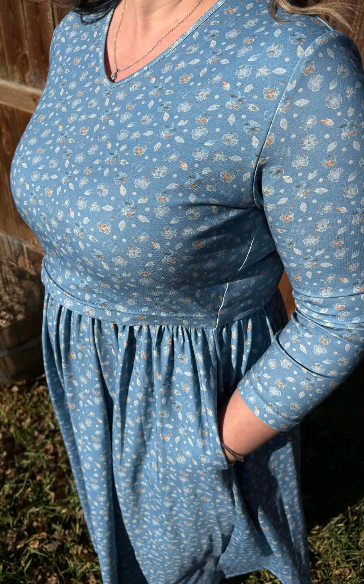 Sky Blue Breeze Nursing Dress