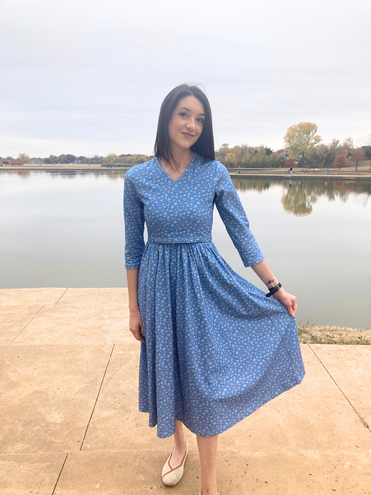 Sky Blue Breeze Nursing Dress