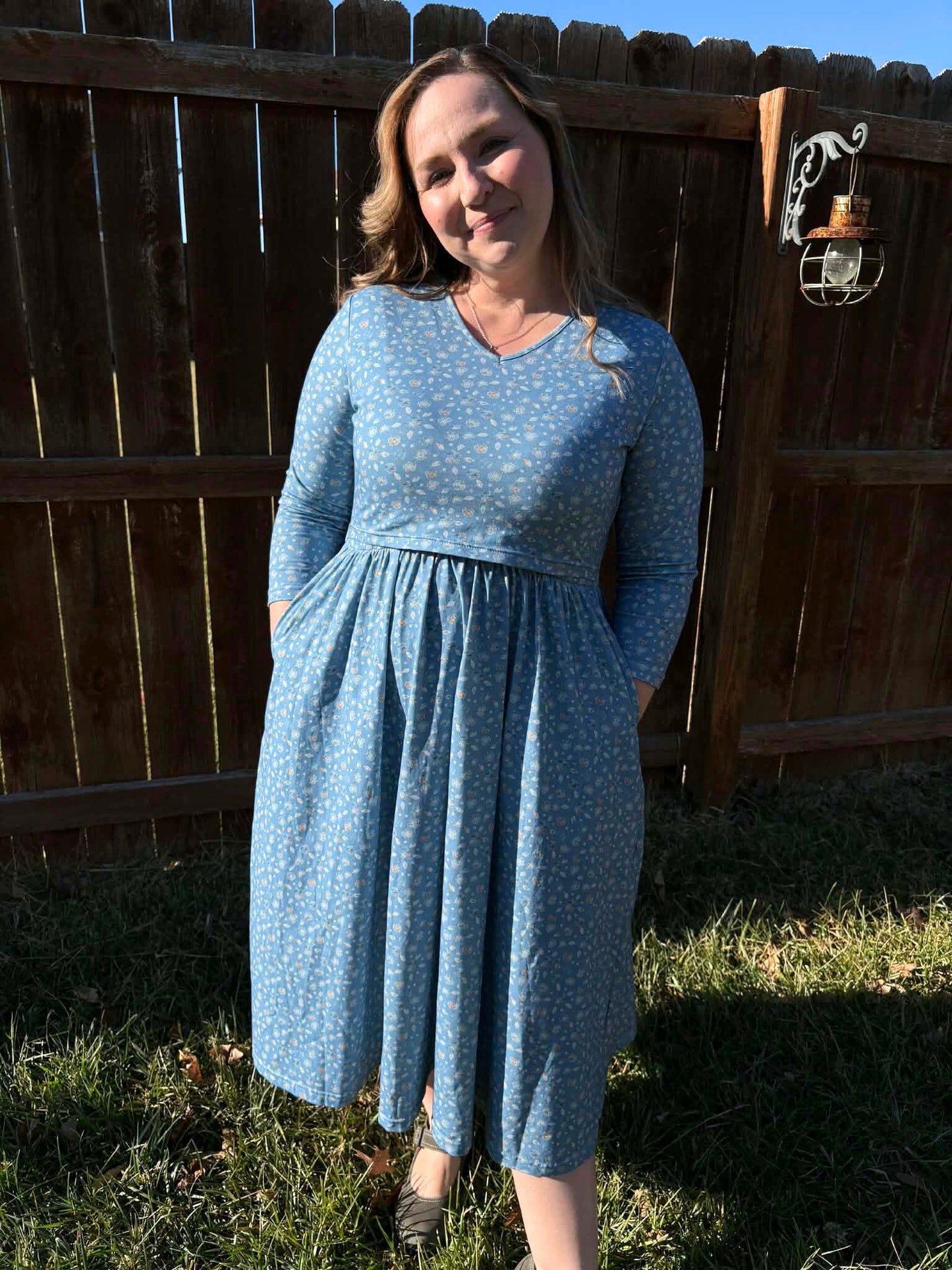 Sky Blue Breeze Nursing Dress