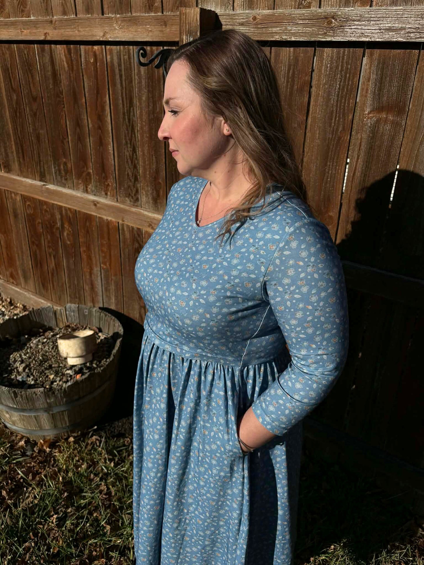 Sky Blue Breeze Nursing Dress