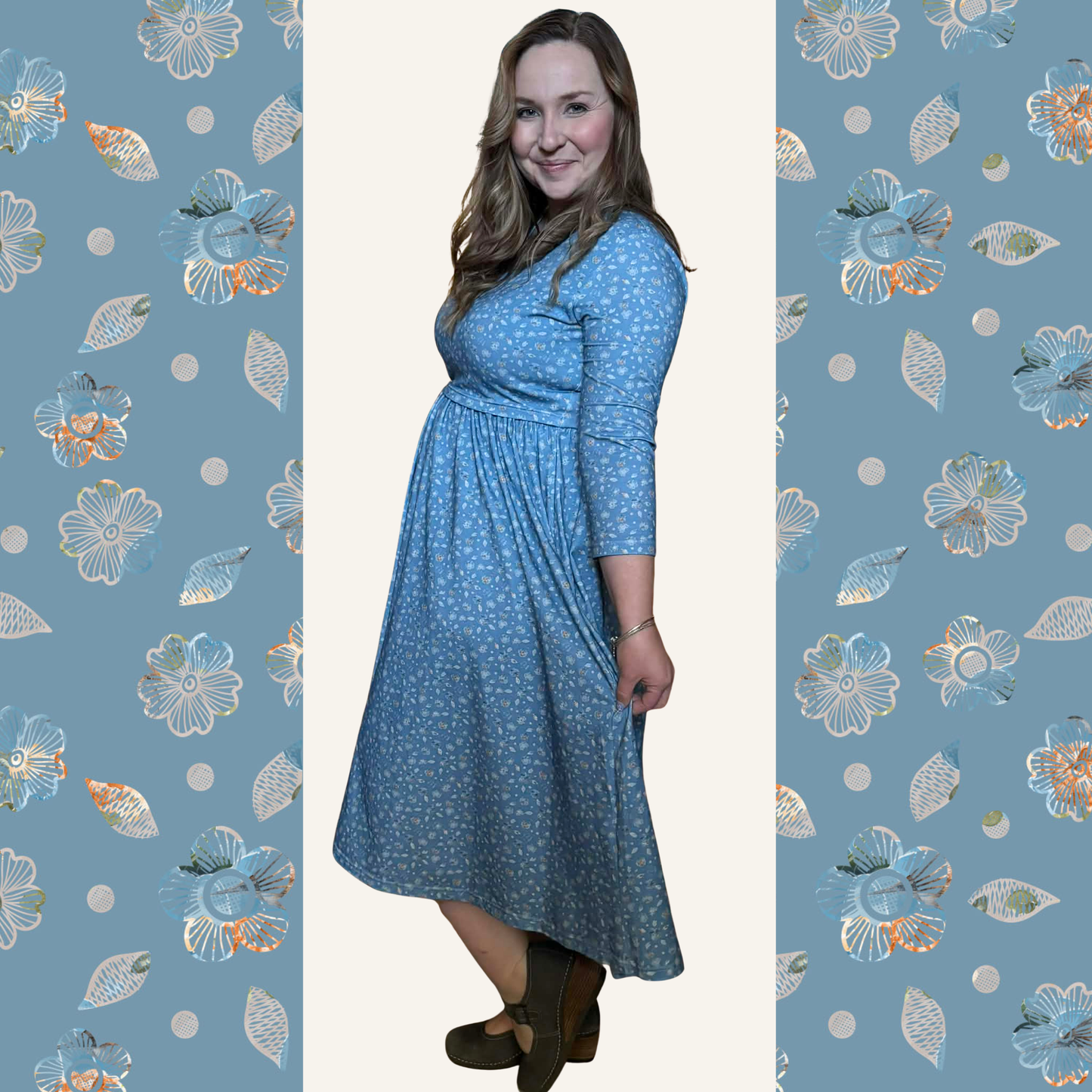 Sky Blue Breeze Nursing Dress
