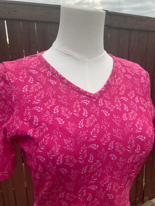 Pink Leaves Dress - PREORDER