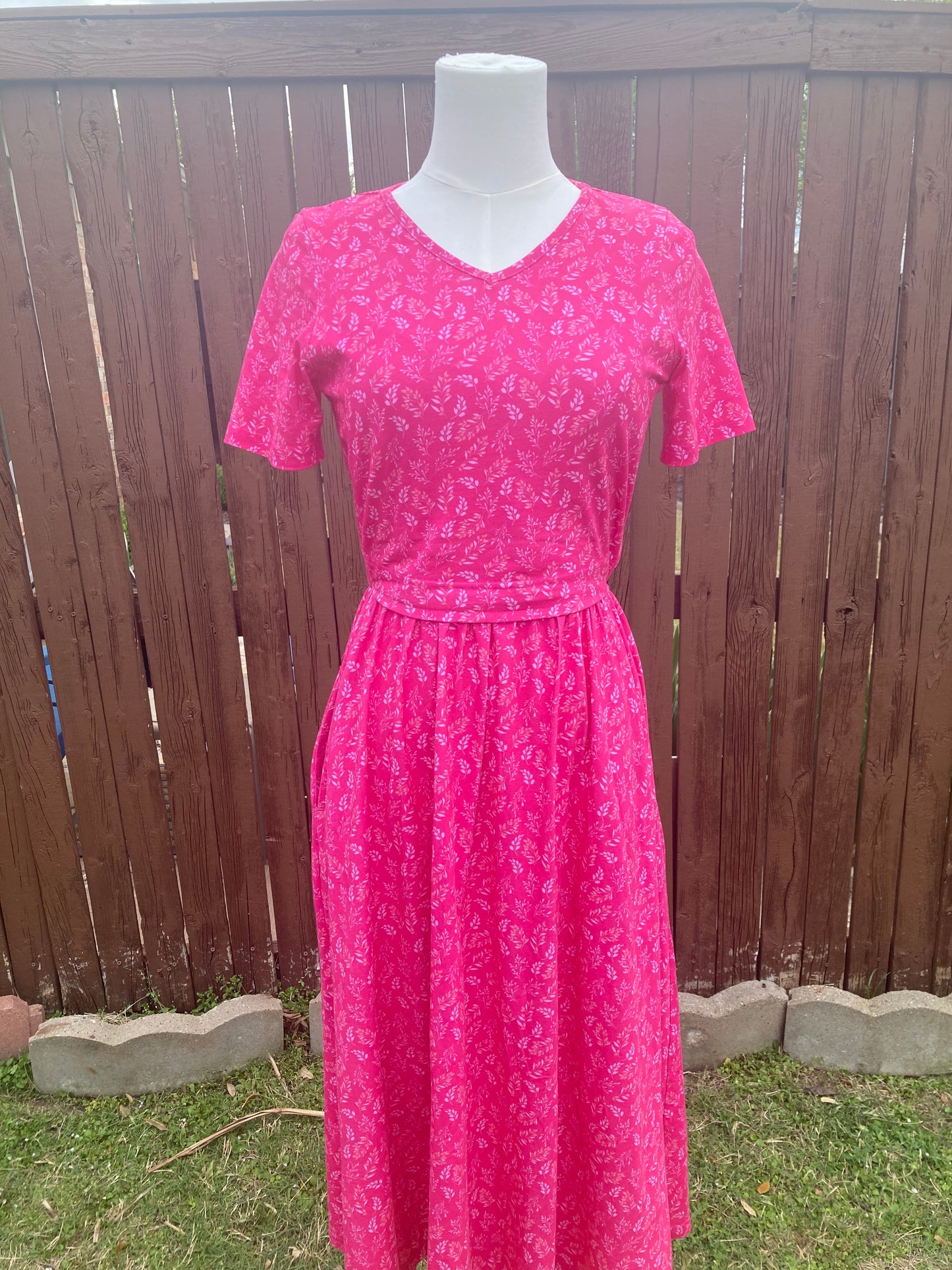 Pink Leaves Dress - PREORDER