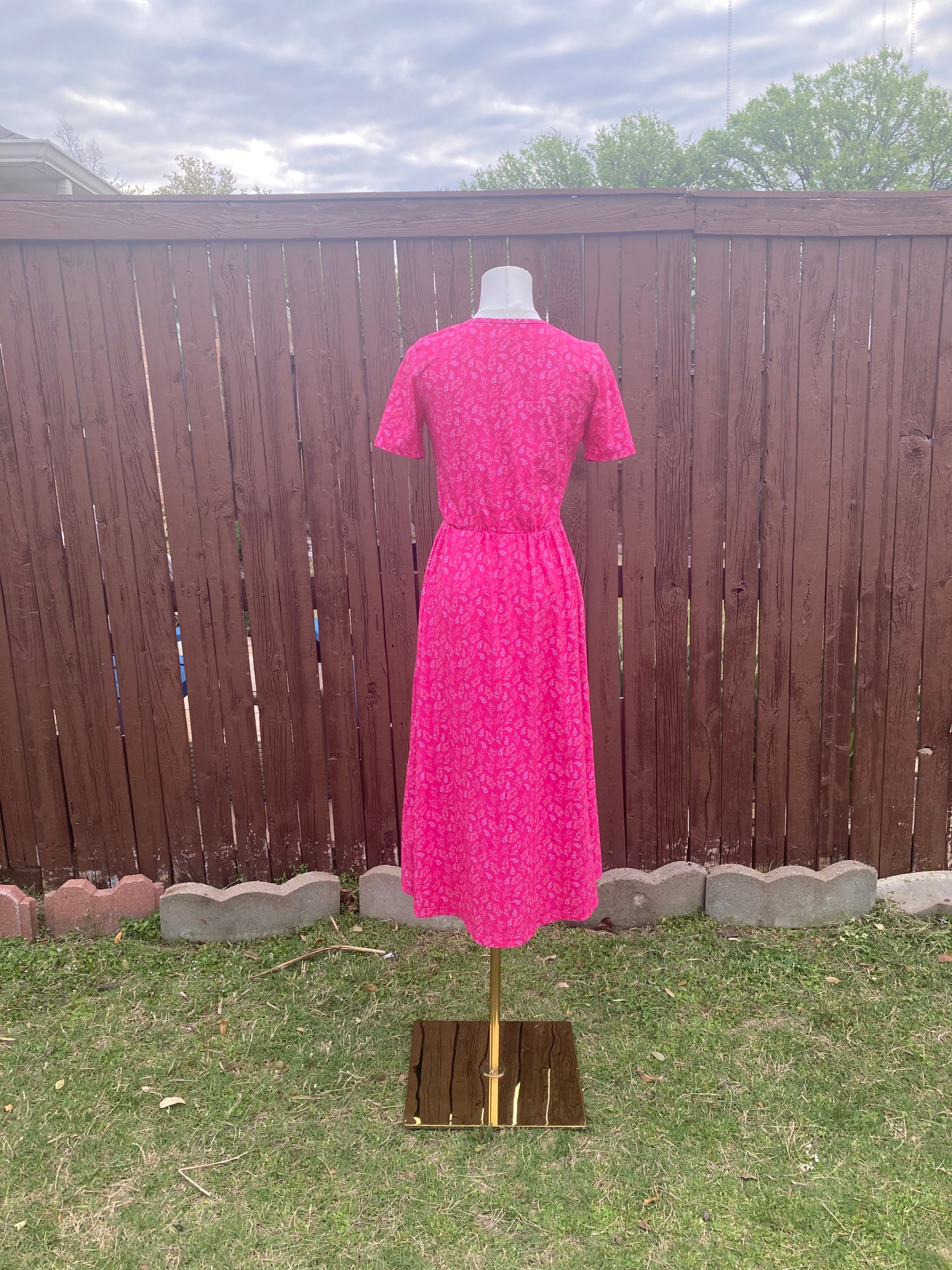 Pink Leaves Dress - PREORDER