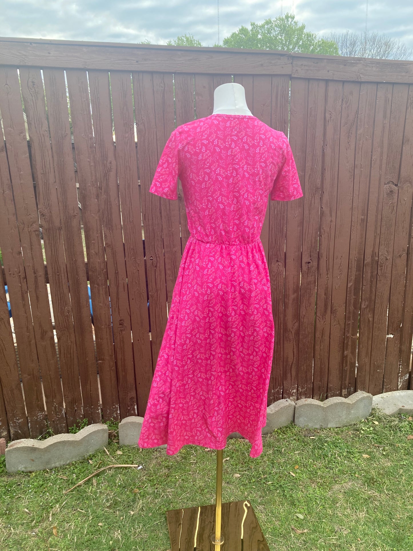 Pink Leaves Dress - PREORDER